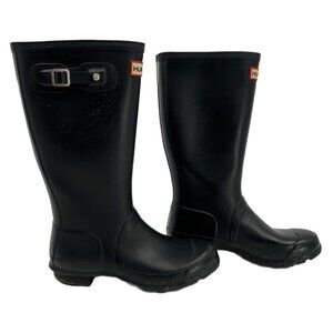 Hunter Black Pull-On Tall Boots | Women's Size 7